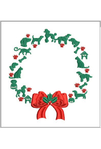 Chr051 - Christmas cats and dogs Wreath